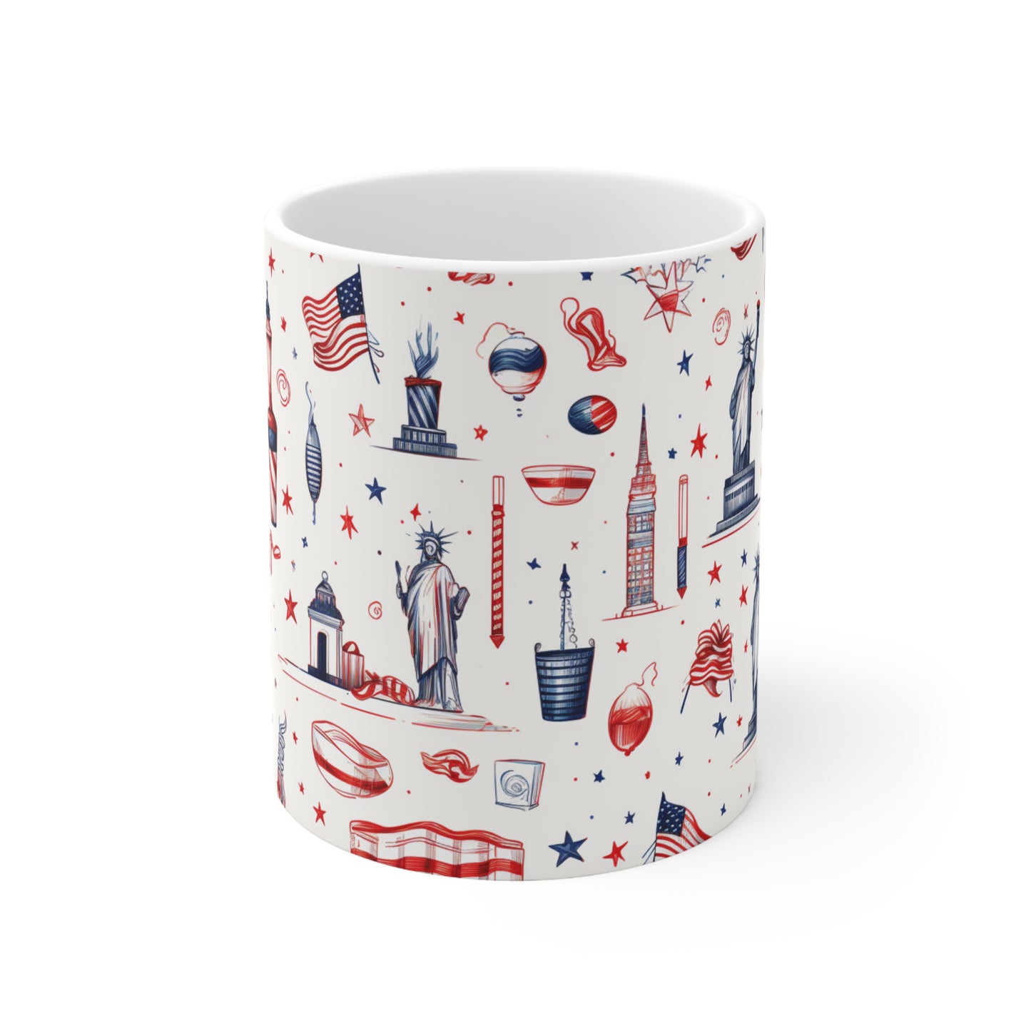 Independence Day #Merica Mug - Ceramic Mug 11oz