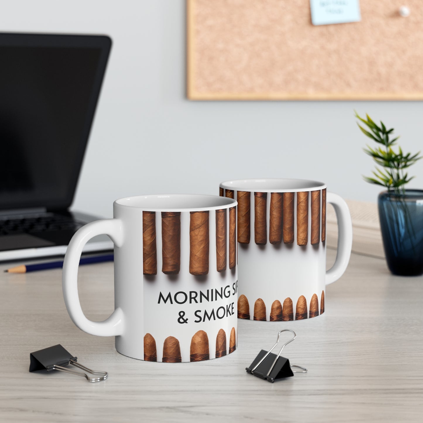 A Morning Sip and a Smoke Mug - Ceramic Mug 11oz