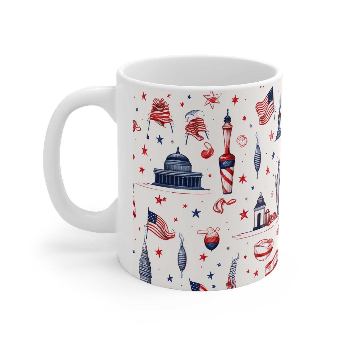 Independence Day #Merica Mug - Ceramic Mug 11oz